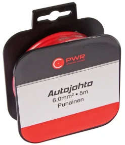 C-PWR AUTOJOHTO 6,0MM2 PUNAINEN 5M