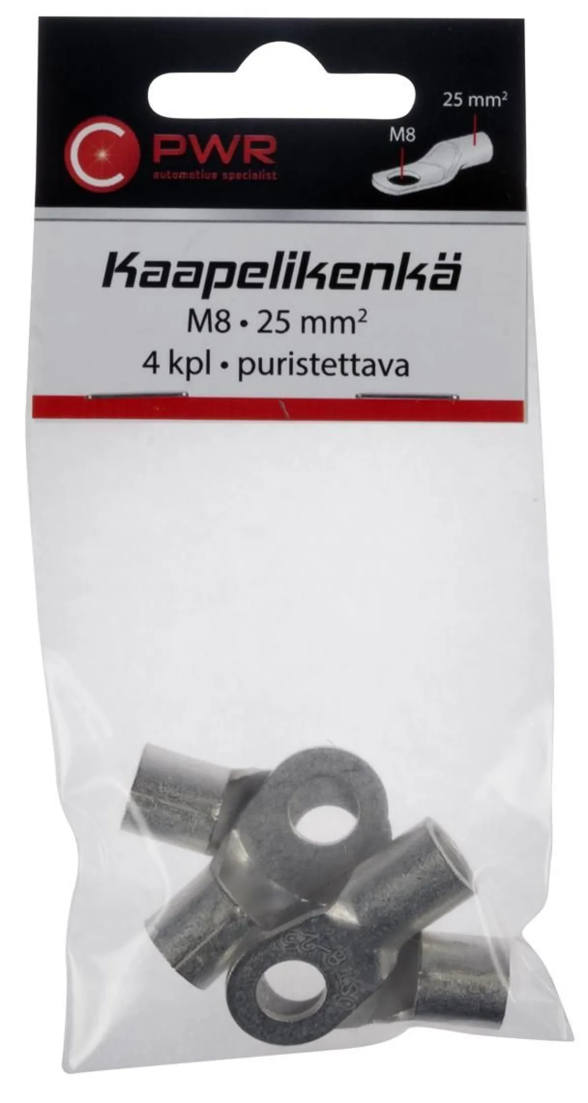 C-PWR KAAPELIKENKÄ M8 25MM2 4KPL PURISTETTAVA