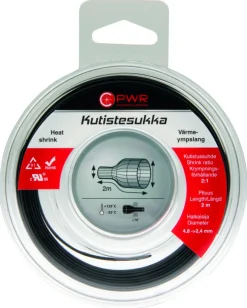 C-PWR KUTISTESUKKA 4,8-2,4MM MUSTA 2M