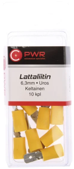 C-PWR LATTALIITIN 6,3MM UROS KELTAINEN 10KPL