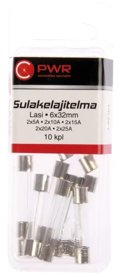 C-PWR SULAKELAJITELMA LASI 6 X 32MM, 10KPL