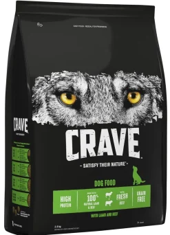 CRAVE KOIRAN TÄYSRAVINTO ADULT LAMMASTA&HÄRKÄÄ 2,8 KG