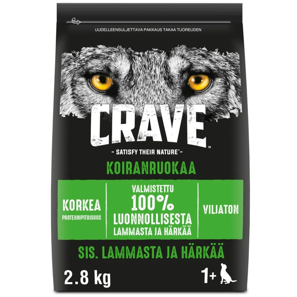 CRAVE KOIRAN TÄYSRAVINTO ADULT LAMMASTA&HÄRKÄÄ 2,8 KG