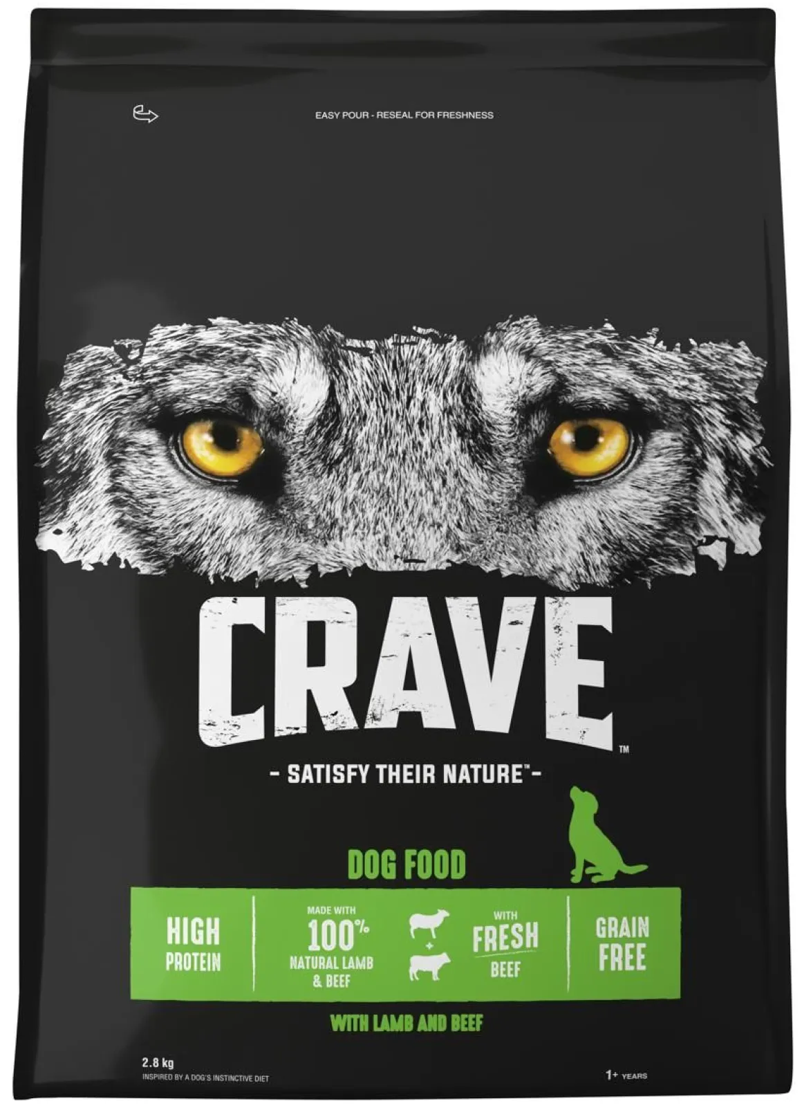 CRAVE KOIRAN TÄYSRAVINTO ADULT LAMMASTA&HÄRKÄÄ 2,8 KG