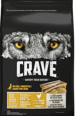 CRAVE KOIRAN TÄYSRAVINTO ADULT KANAA&LUUYDINTÄ 2,8 KG
