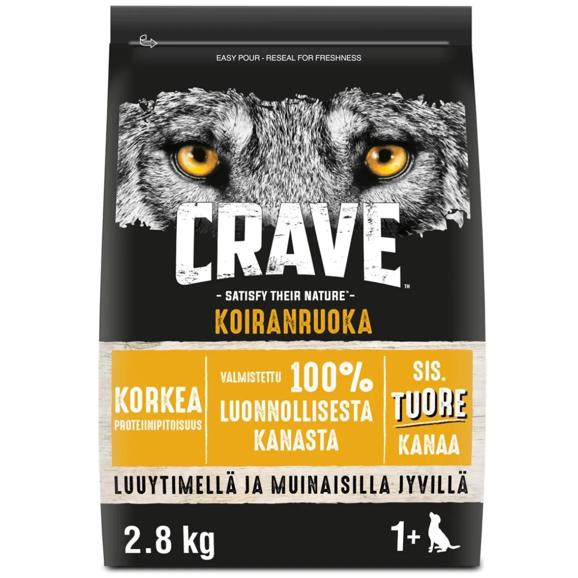 CRAVE KOIRAN TÄYSRAVINTO ADULT KANAA&LUUYDINTÄ 2,8 KG