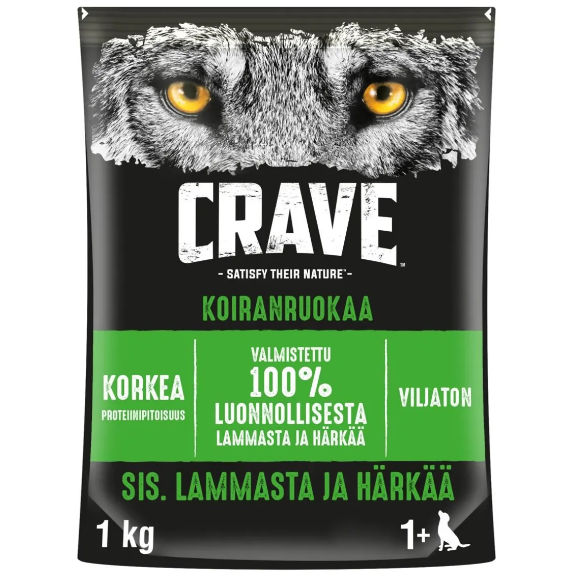 CRAVE KOIRAN TÄYSRAVINTO ADULT LAMMASTA&HÄRKÄÄ 1KG