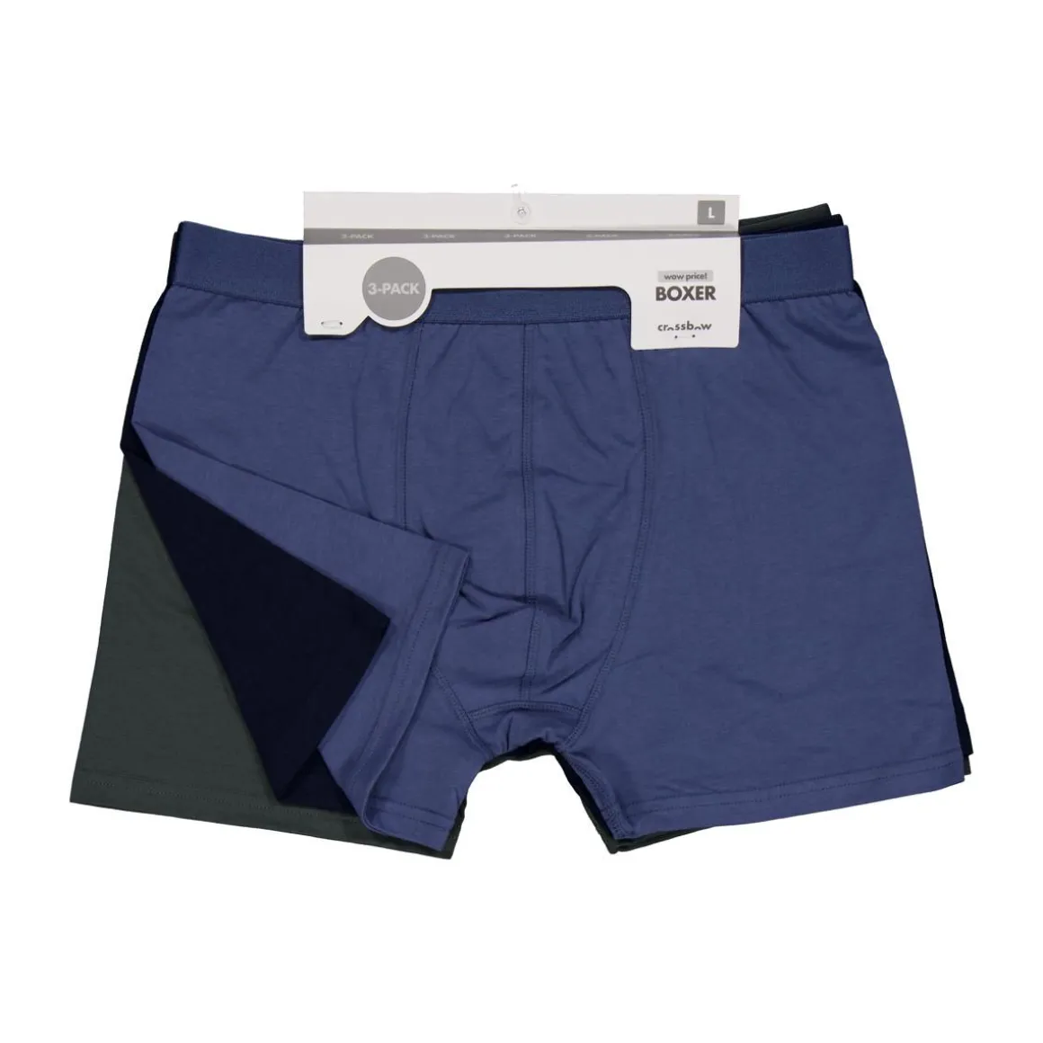 CROSSBOW 3-PACK BOXERIT, VÄRILAJITELMA, 63% POLYESTERI 34% P