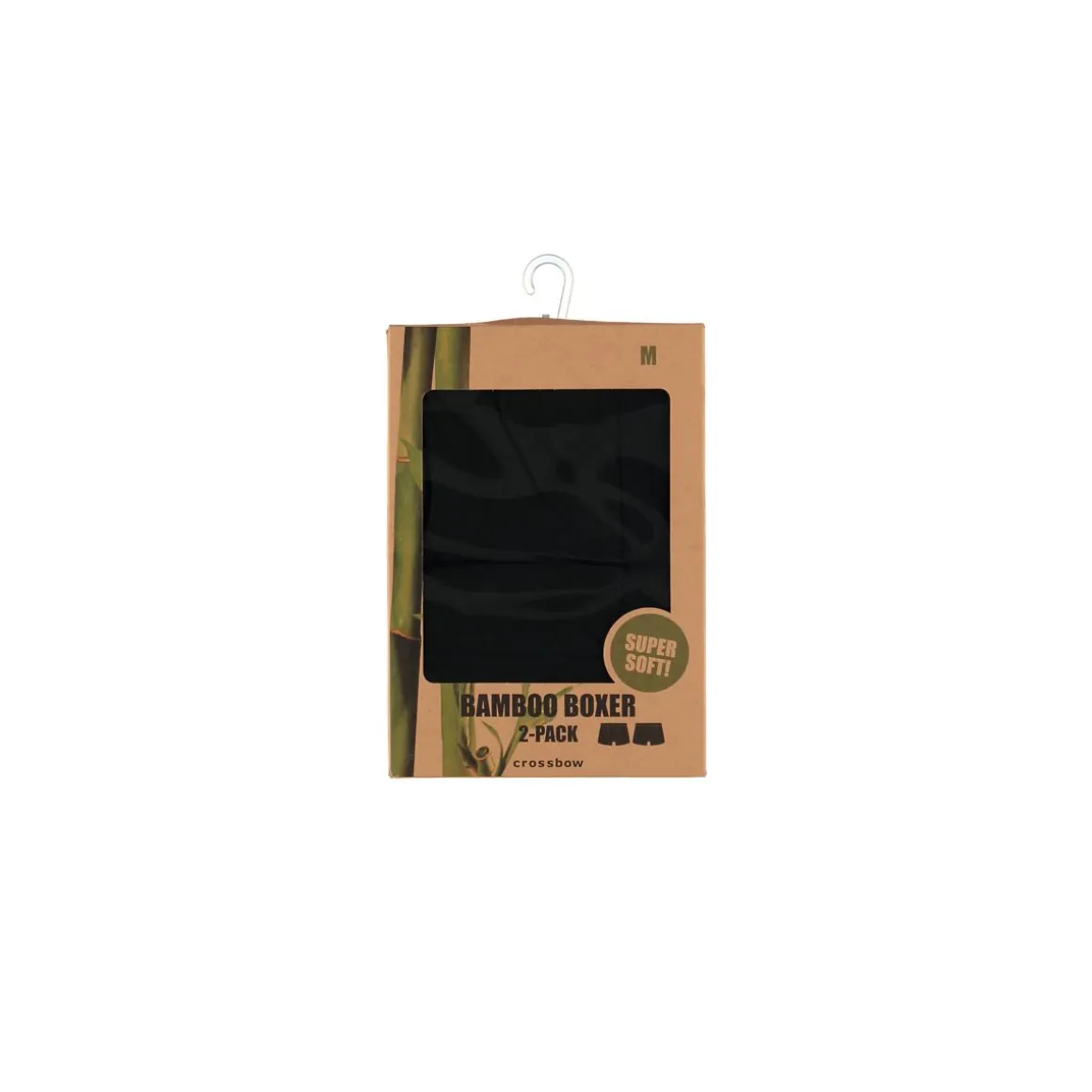 CROSSBOW MIESTEN BOKSERIT BAMBU 2-PACK XXL MUSTA