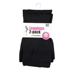 CROSSBOW NAISTEN LEGGINGS 2KPL/PKT, MUSTA, KOKO XXXL