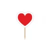 CUPCAKE TOPPERS HEART, 10CM 6KPL