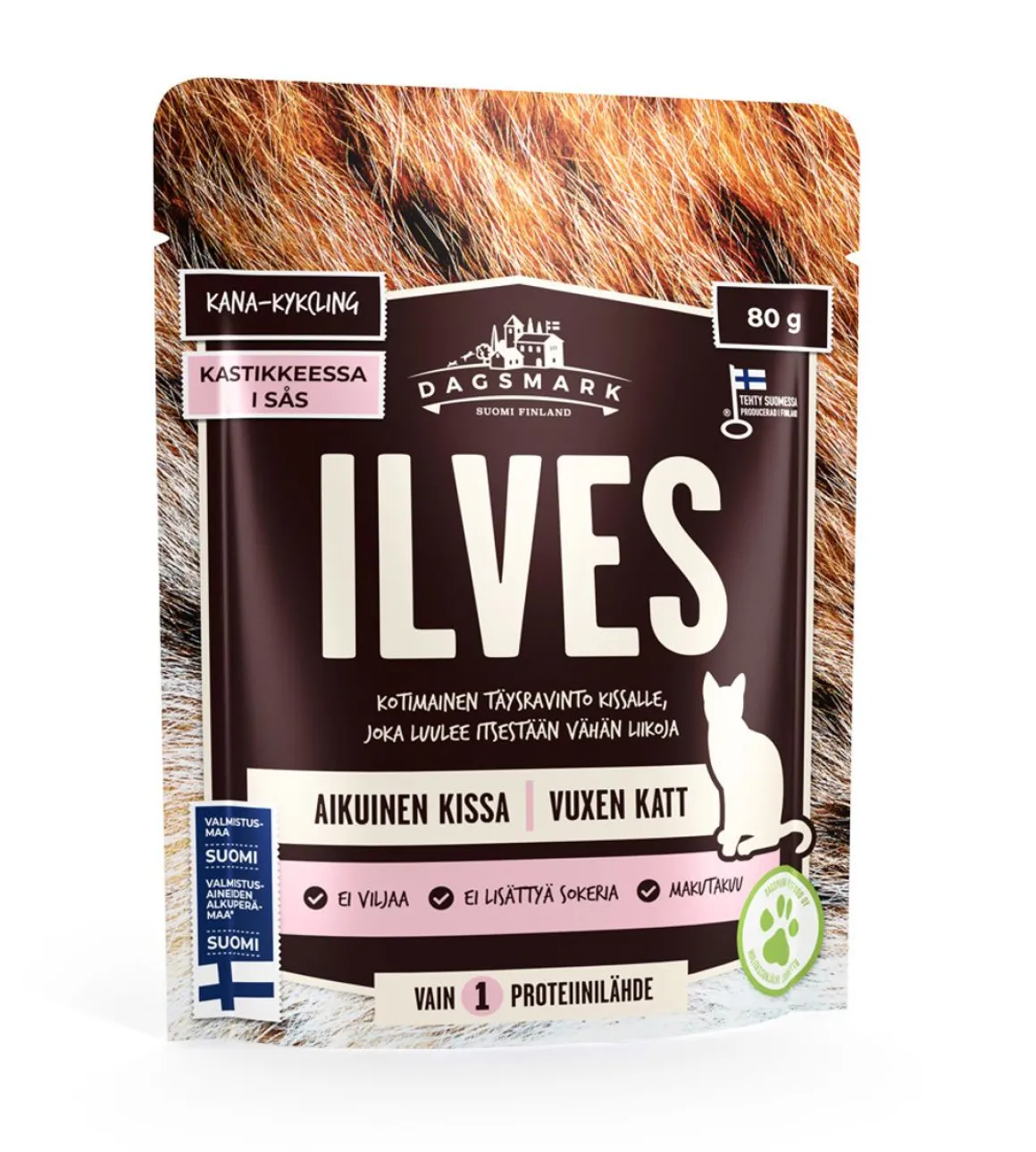 DAGSMARK ILVES KISSAN ANNOSATERIA KANAA KASTIKKEESSA VILJATON 80 G