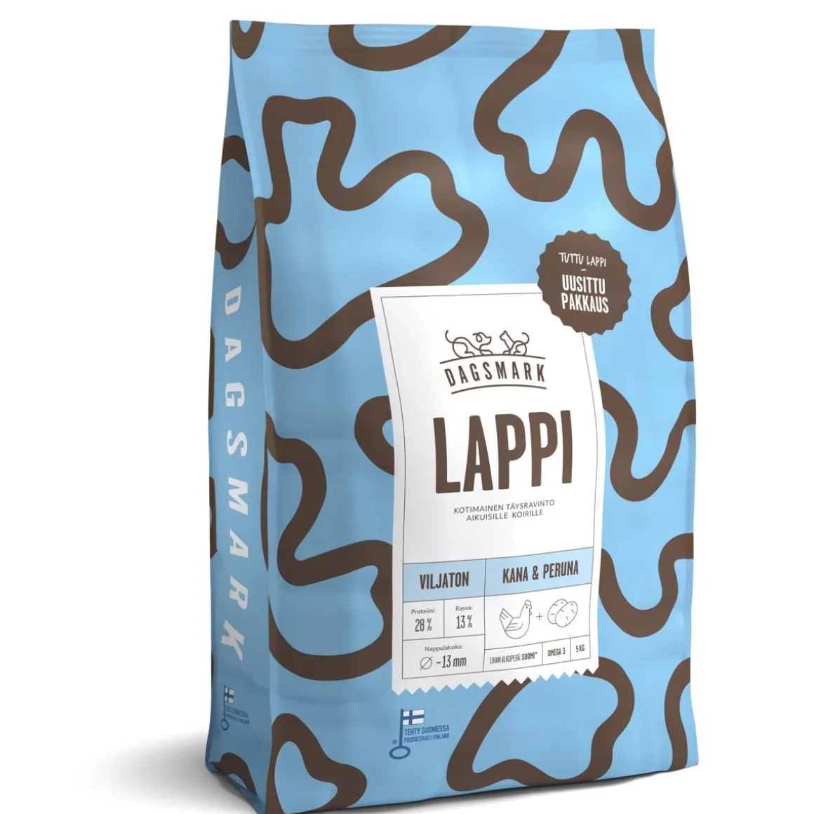 DAGSMARK LAPPI TÄYSRAVINTO VILJATON KANA-PERUNA ADULT 5 KG