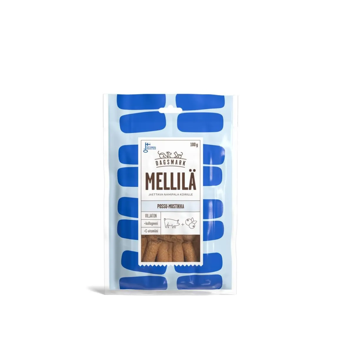 DAGSMARK MELLILÄ KOIRANNAMI POSSU-MUSTIKKA 100 G