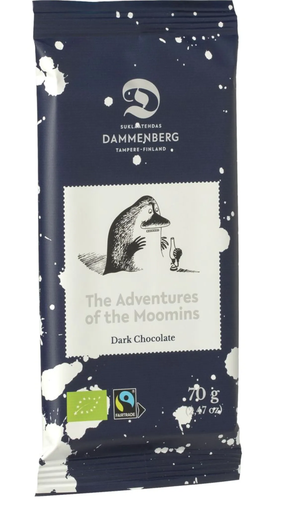 DAMMENBERG MUUMI LUOMU TUMMASUKLAA 79% MAIDOTON SOIJATON FI-EKO 70 G