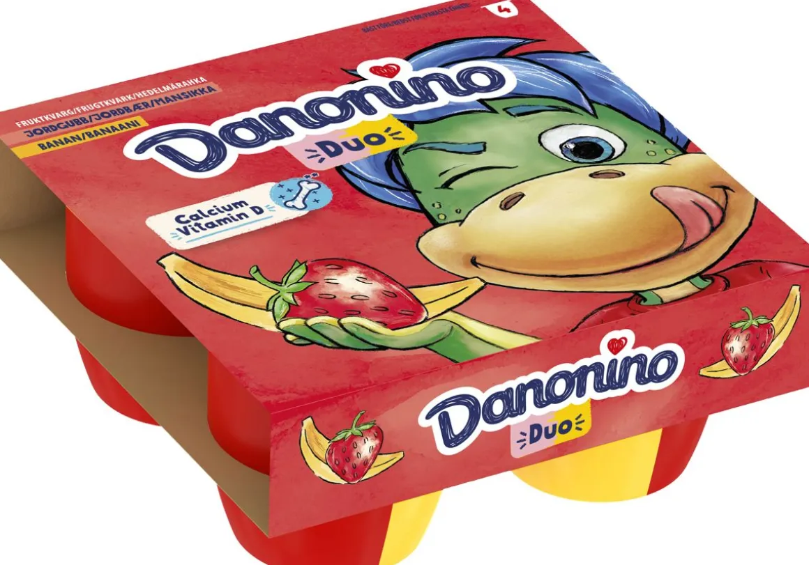 DANONE DANONINO HEDELMÄRAHKA MANSIKKA-BANAANI 4*95G 380 G