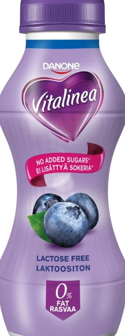 DANONE VITALINEA 0% JOGURTTIJUOMA MUSTIKKA LAKTON 290 G