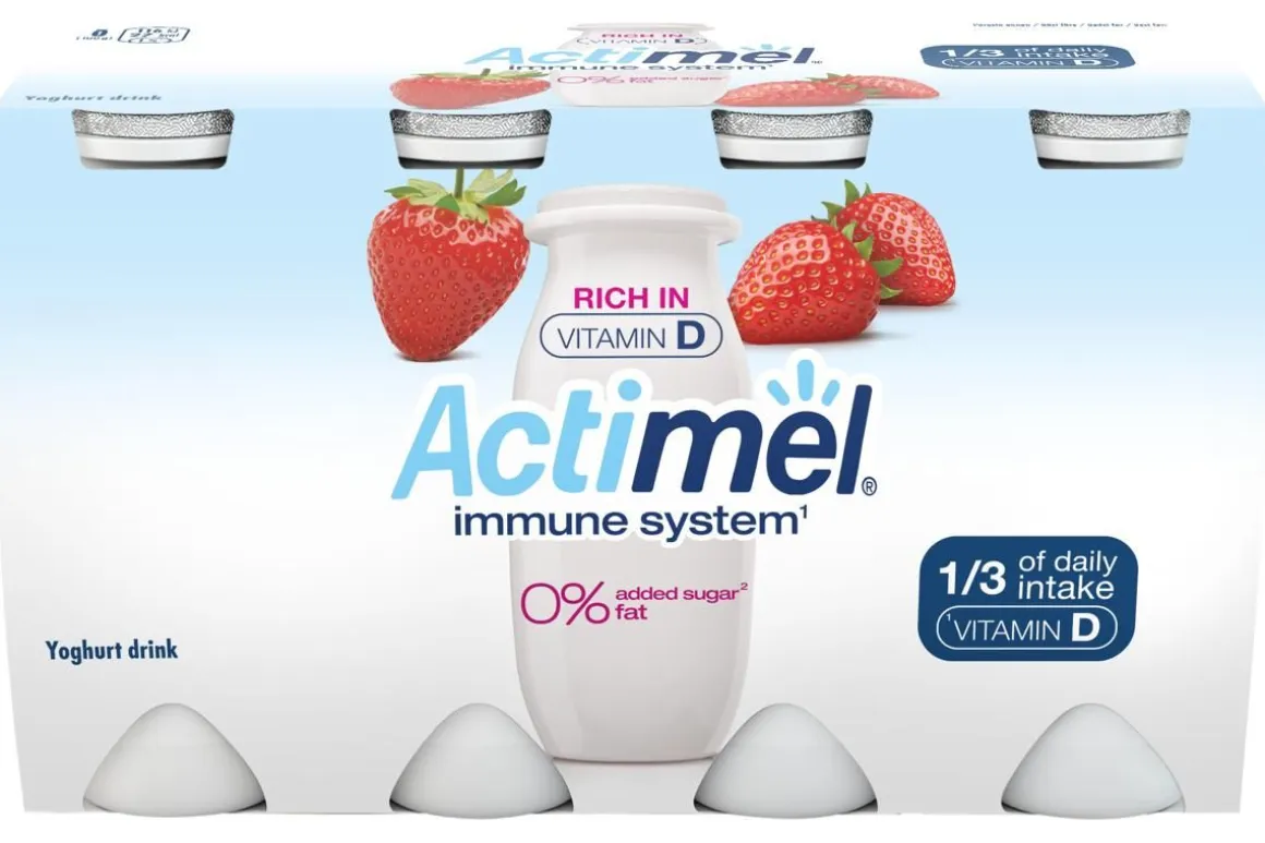 DANONE ACTIMEL MANSIKKA EI LIS.SOK. 8*100G 800 G