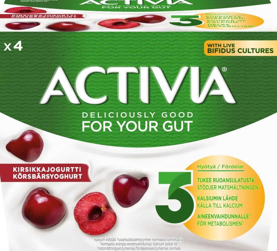 DANONE ACTIVIA KIRSIKKA 4*125G 500 G