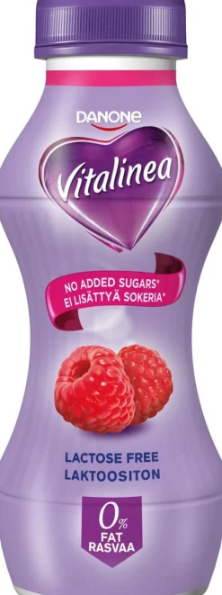 DANONE VITALINEA 0% JOGURTTIJUOMA VADELMA LAKTON 290 G