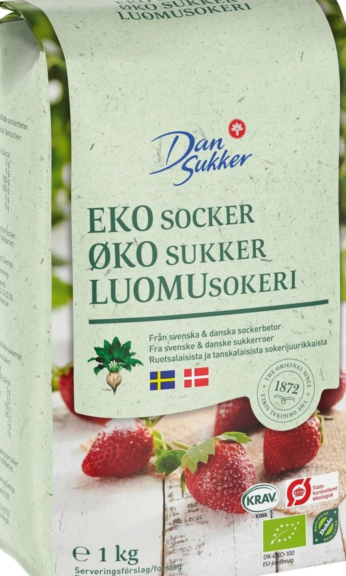 DANSUKKER SOKERI LUOMU 1 KG