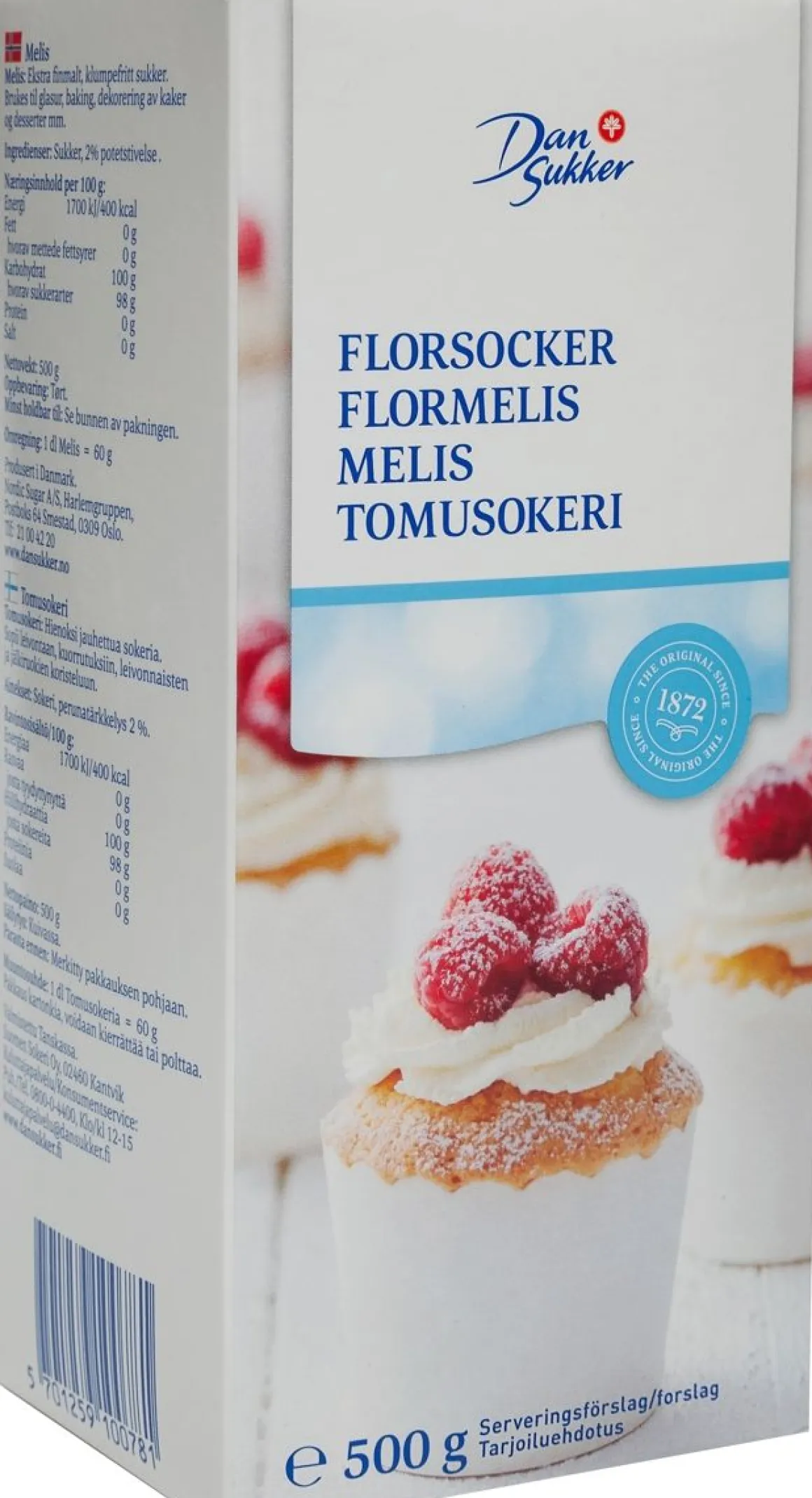 DANSUKKER TOMUSOKERI 500 G
