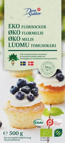 DANSUKKER TOMUSOKERI LUOMU 500 G