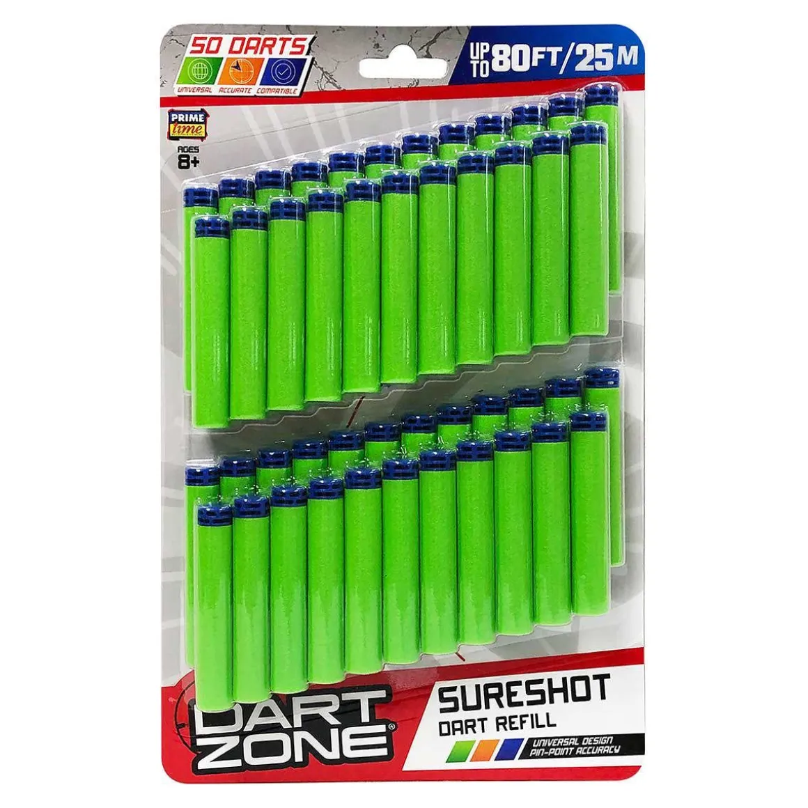 DART ZONE VAAHTOMUOVIAMMUS TÄYTTÖPAKKAUS 50 KPL