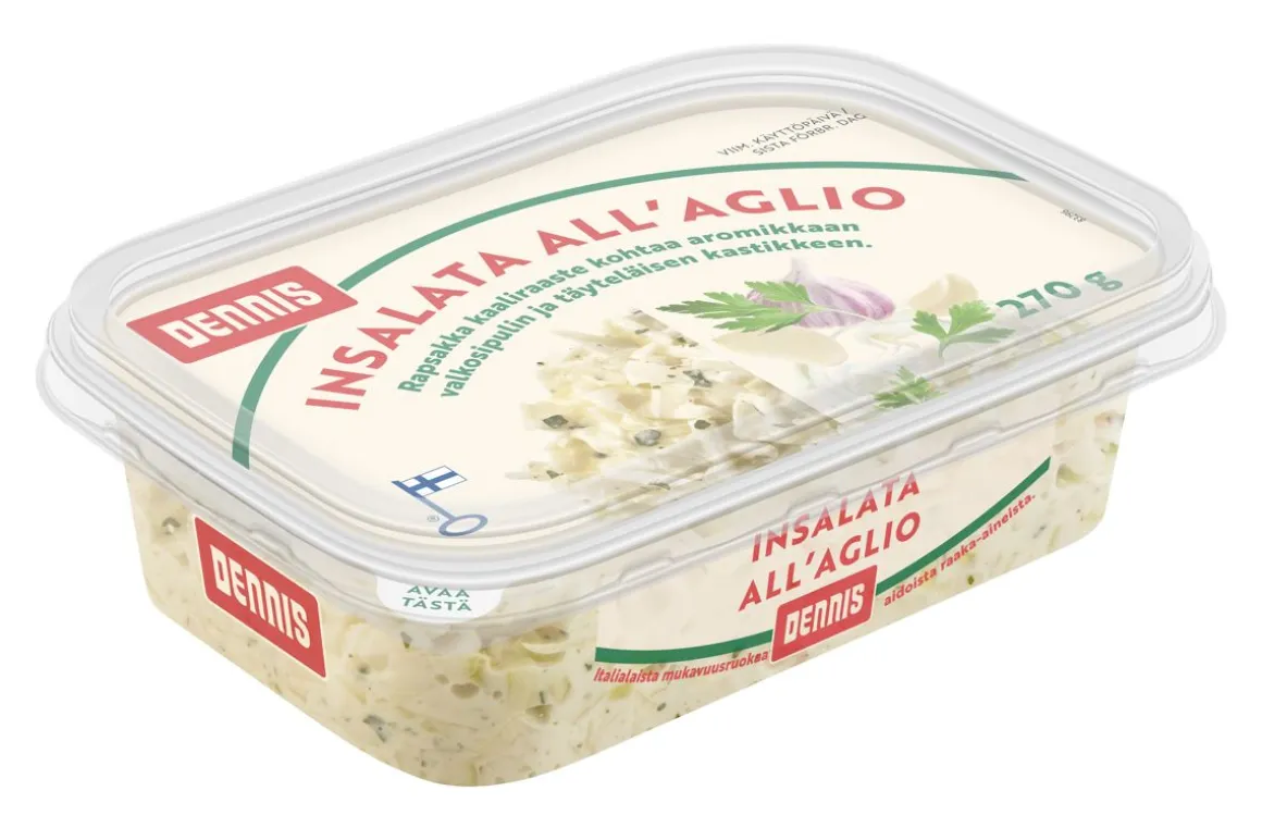 DENNIS INSALATA ALL'AGLIO KAALIRAASTESALAATTI VALKOSIPULILLA