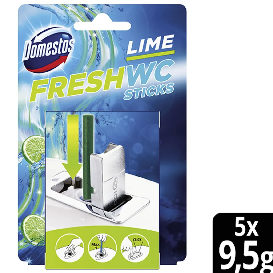 DOMESTOS WC-TIKUT LIME 5-PACK 475 G