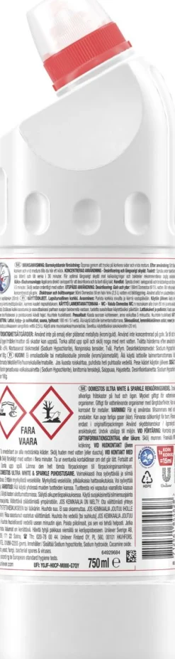 DOMESTOS WHITE & SHINE WC-PUHDISTUSAINE 750 ML