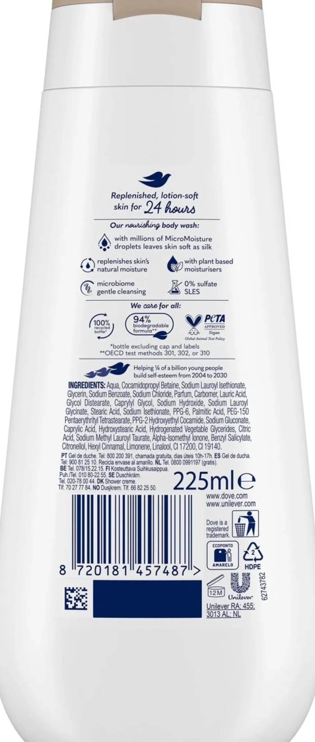 DOVE ADVANCED NOURISHING SILK SUIHKUSAIPPUA 225 ML