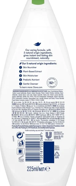 DOVE CARE BY NATURE SUIHKUSAIPPUA AWAKENING RITUAL 225 ML