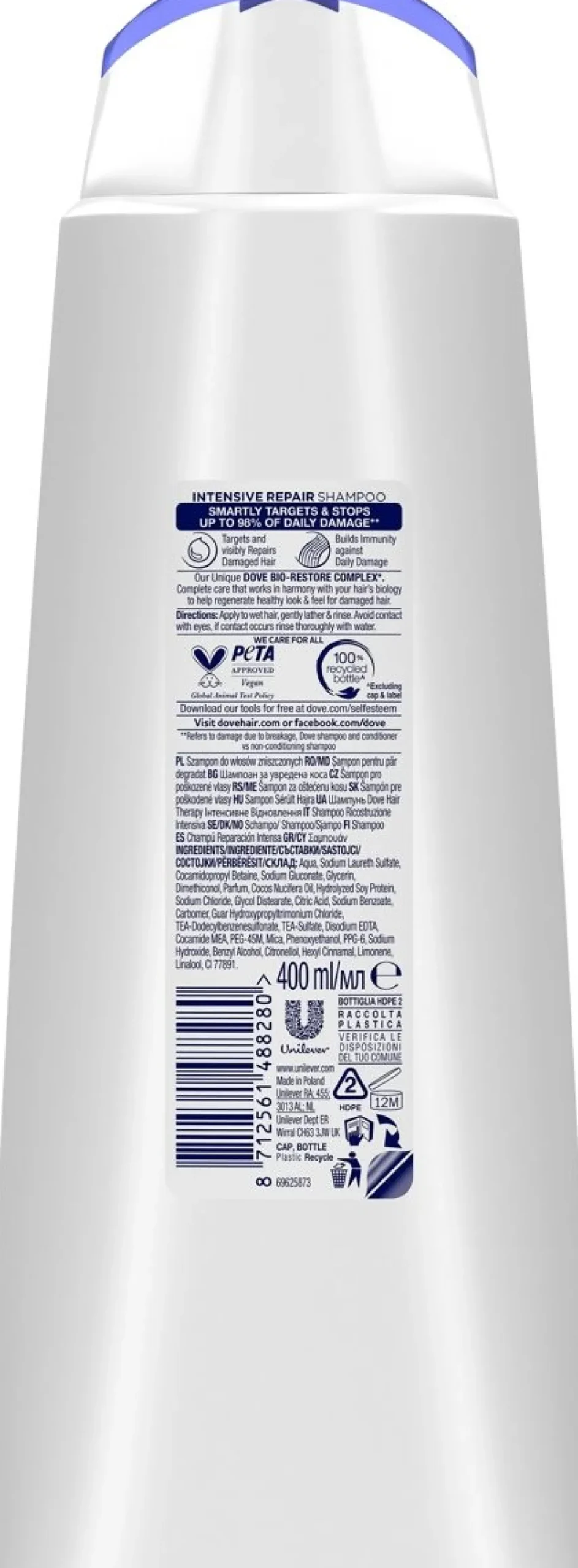 DOVE INTENSIVE REPAIR SHAMPOO 400 ML