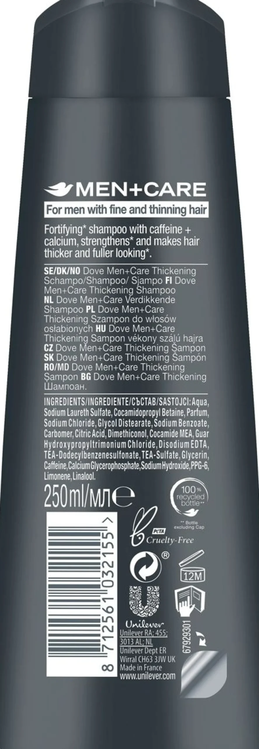 DOVE MEN THICKENING SHAMPOO 250 ML