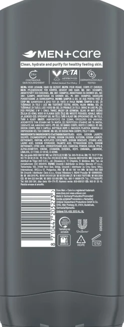 DOVE MEN+CARE SUIHKUSAIPPUA CHARCOAL AND CLAY 400 ML