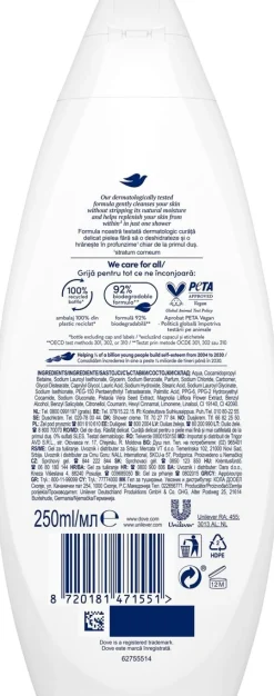 DOVE ESSENTIAL GENTLE PAMPER SUIHKUSAIPPUA 250 ML