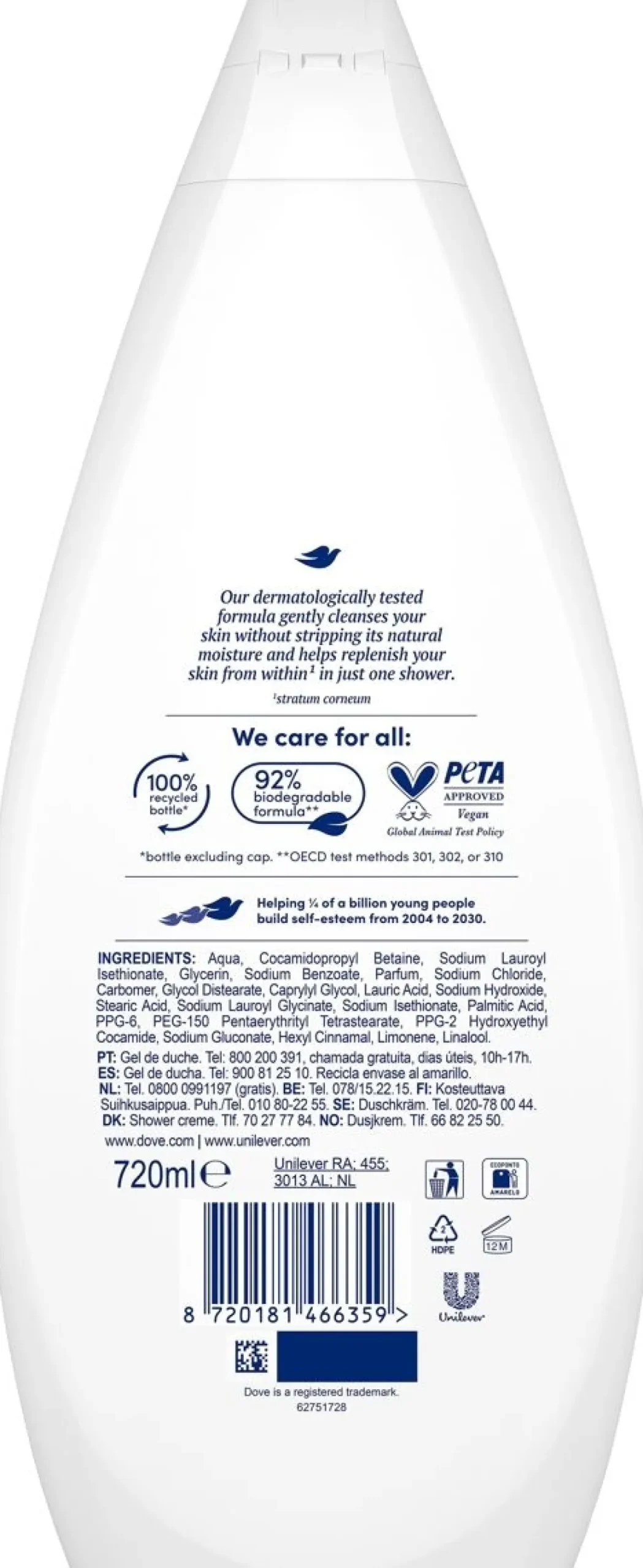 DOVE ESSENTIAL HYDRATE SUIHKUSAIPPUA 720 ML
