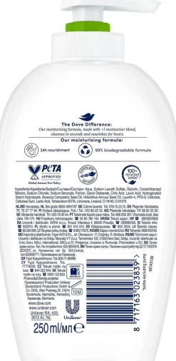 DOVE FRESH TOUCH KÄSISAIPPUA 250 ML