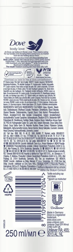 DOVE GLOWING RITUAL VARTALOVOIDE 250 ML