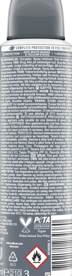 DOVE MEN+CARE SPRAY ADVANCED INVISIBLE DRY 150 ML
