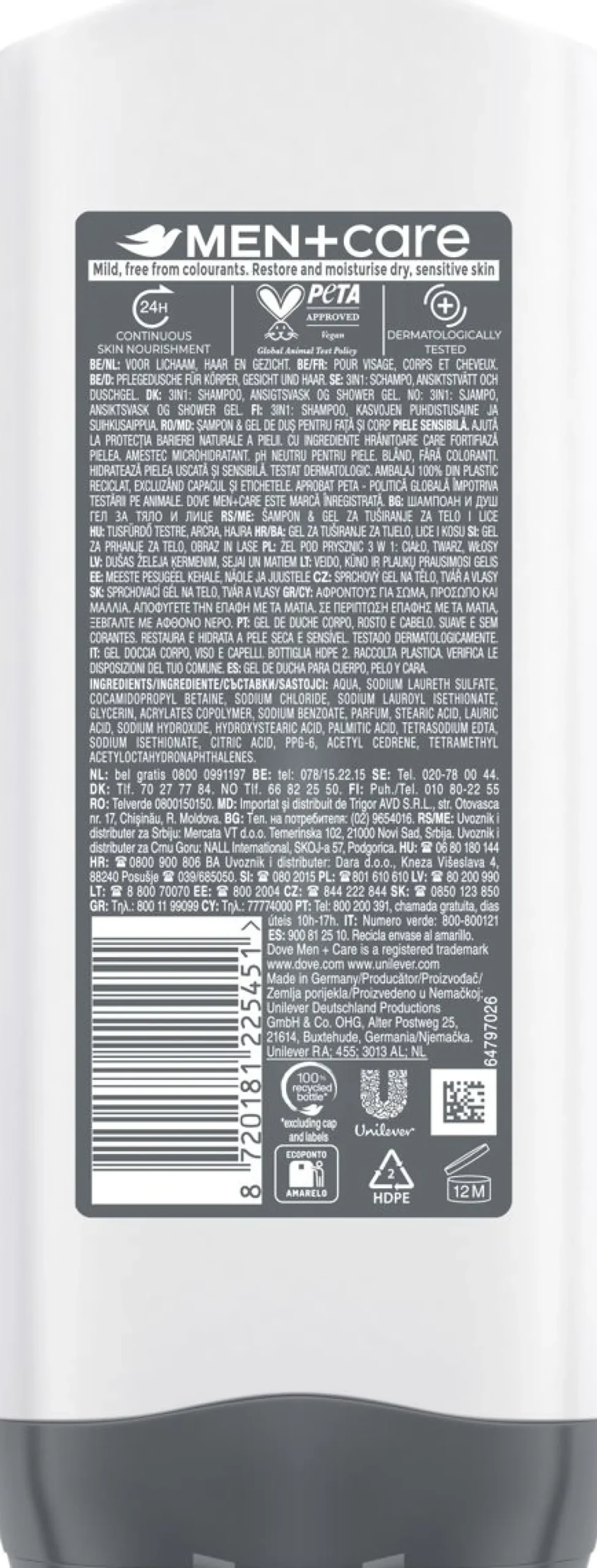 DOVE MEN+CARE SUIHKUSAIPPUA SENSITIVE 400 ML