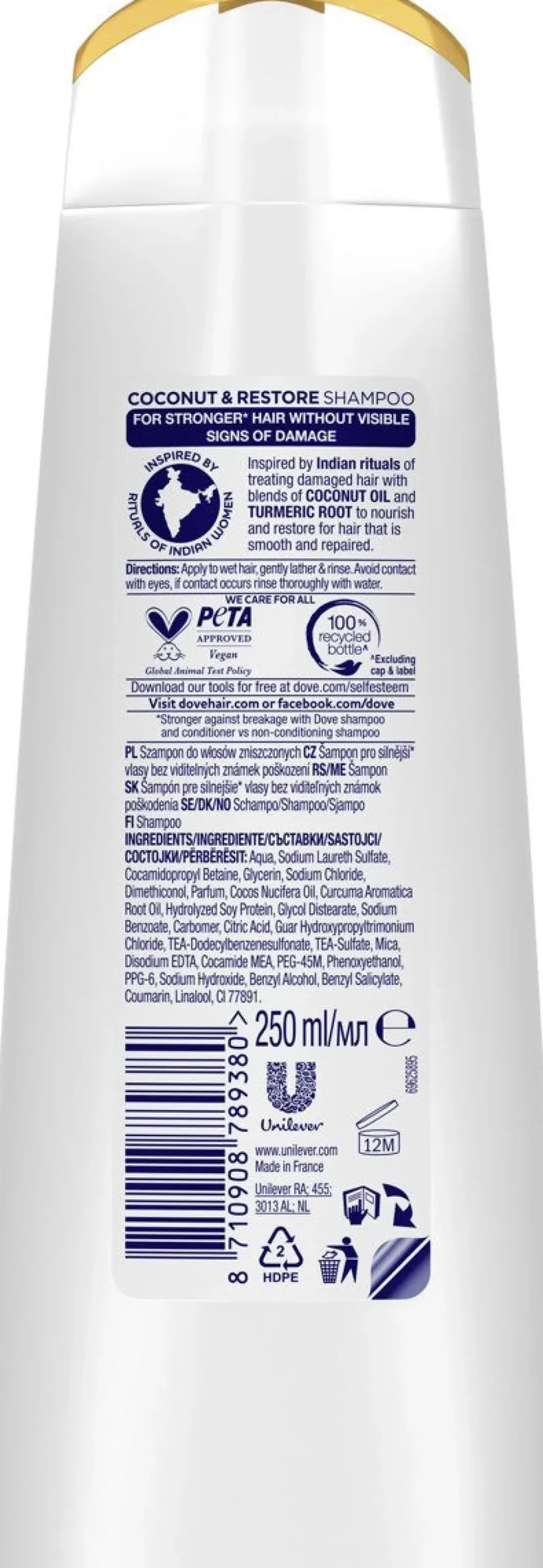 DOVE NOURISHING SECRETS RESTORING RITUAL SHAMPOO 250 ML