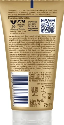 DOVE SUMMER REVIVED FACE & BODY CREAM LIGHT TO MEDIUM 75 ML