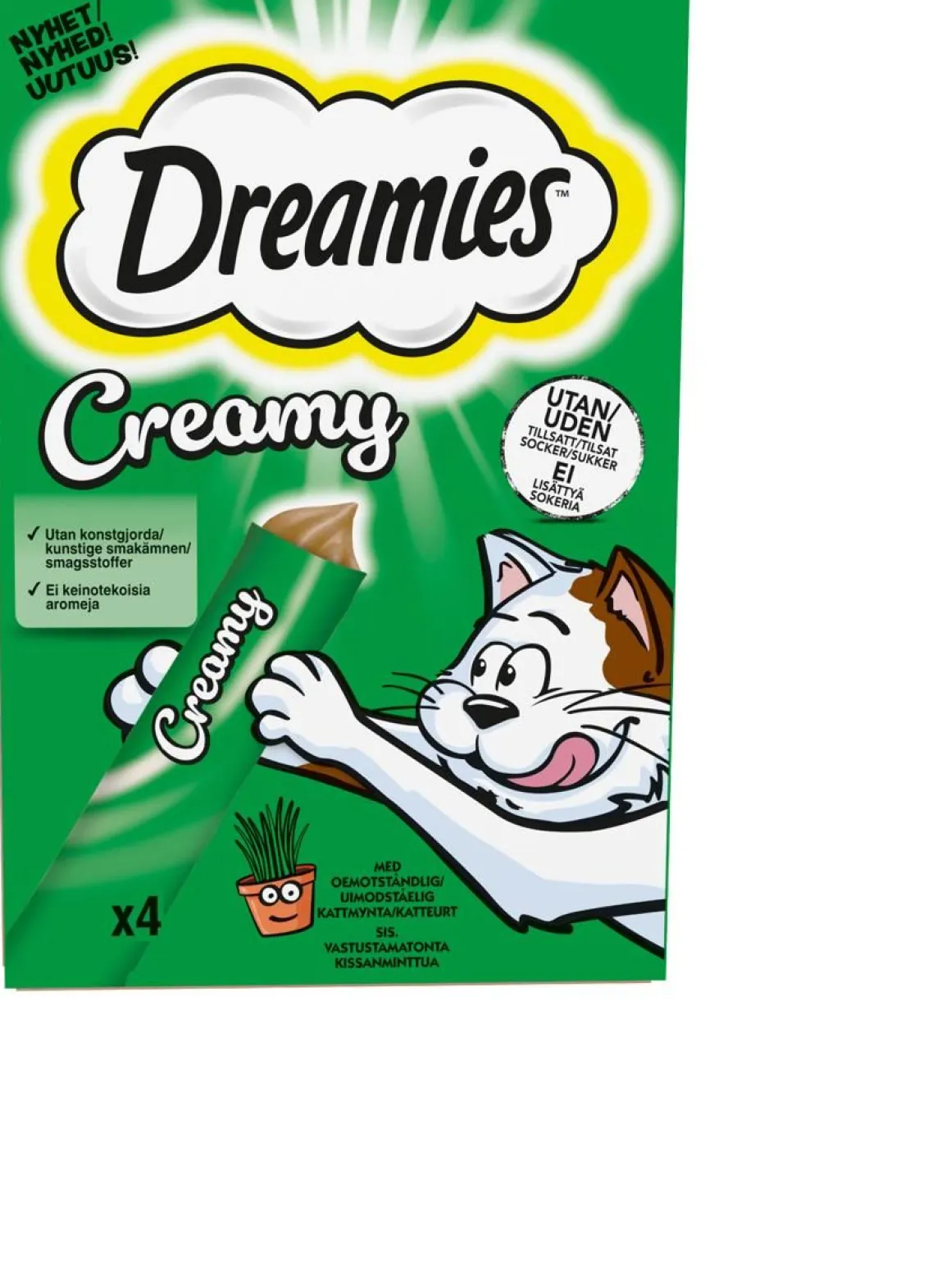DREAMIES CREAMY KISSANMINTTU 4*10G 40 G