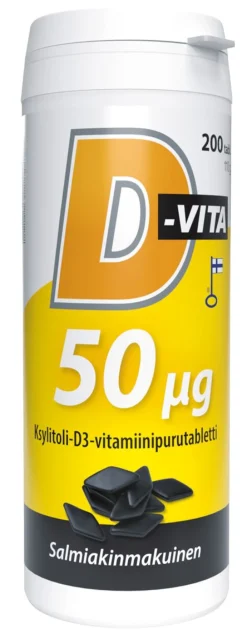 D-VITA 50 MIKROGR. SALMIAKKI 200 KPL