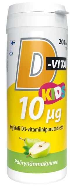 D-VITA KIDS 10 MIKROGR. PÄÄRYNÄNMAKU 200 KPL
