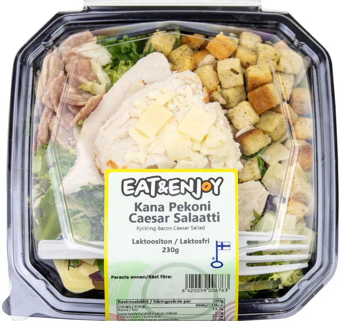EAT & ENJOY SALAATTI KANA PEKONI CAESAR 230 G