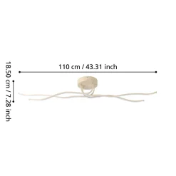EGLO KATTOVALAISIN LED 110CM RONCADE 2 VAALEANRUSKEA