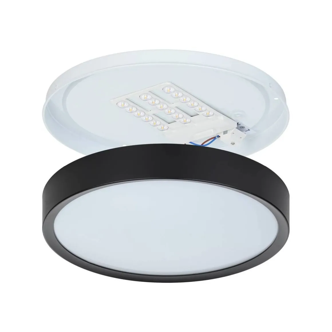 EGLO KATTOVALAISIN MUSURITA 34CM LED 14,6W MUSTA/VALKOINEN